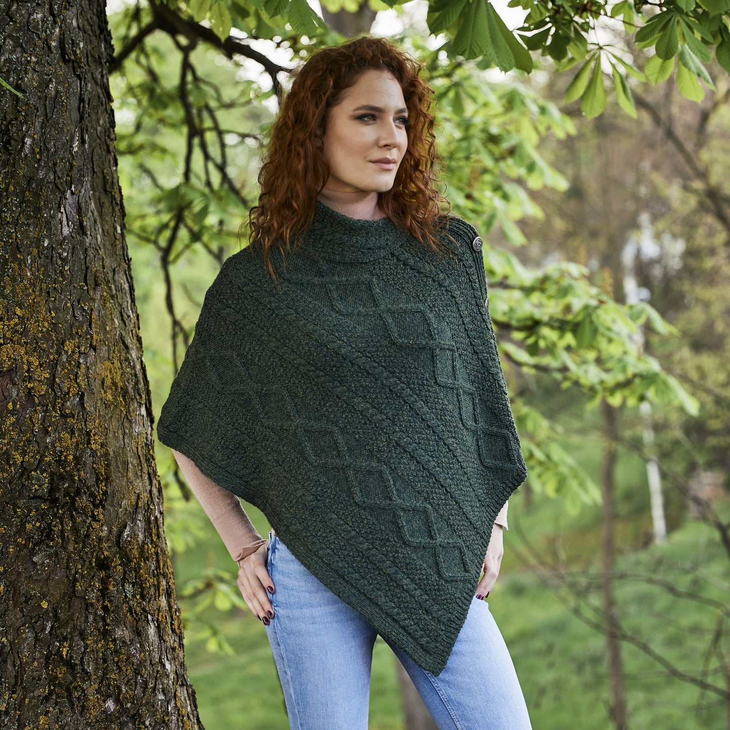 The Fiona Button Poncho