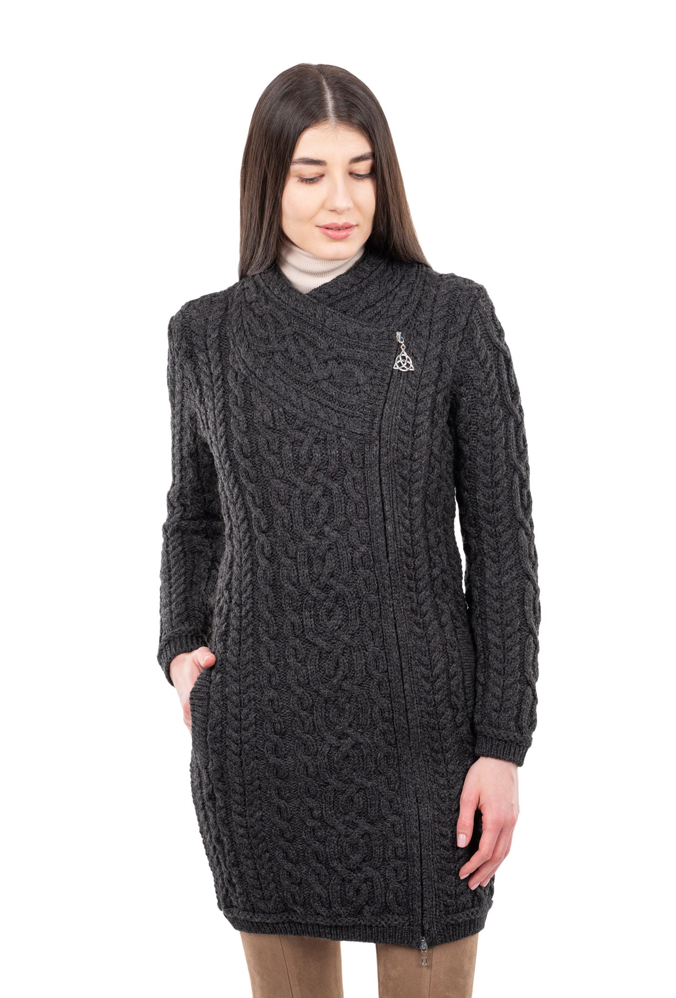 The Kathleen Side-Zip Sweater Coat