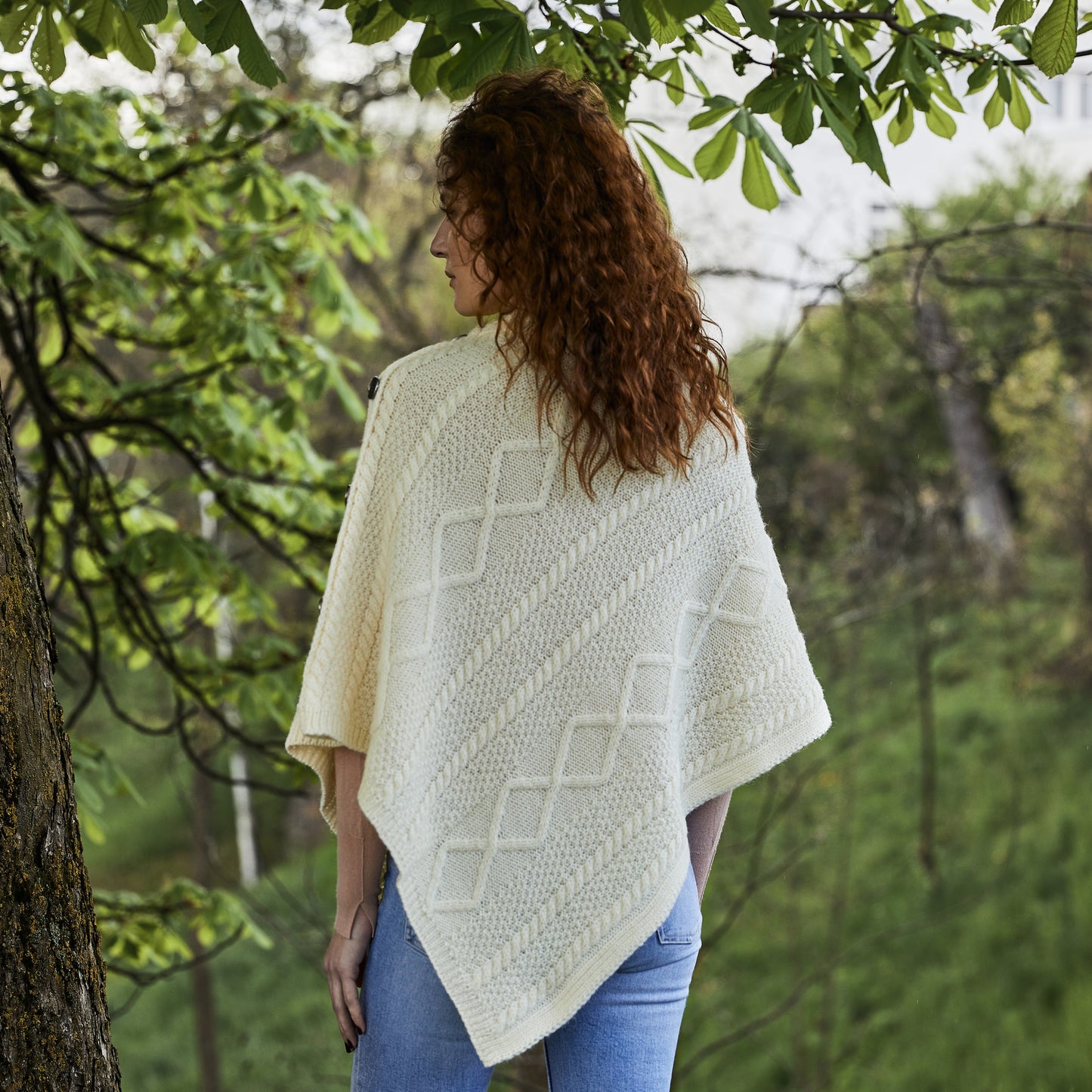 The Fiona Button Poncho