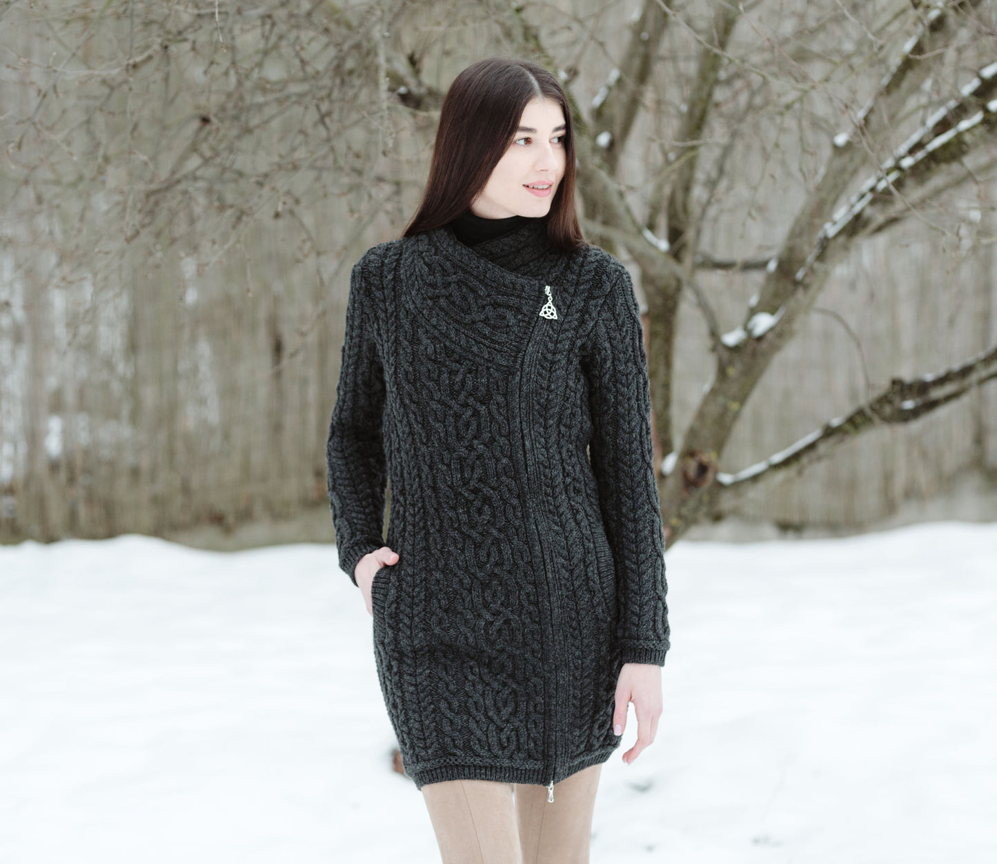 The Kathleen Side-Zip Sweater Coat
