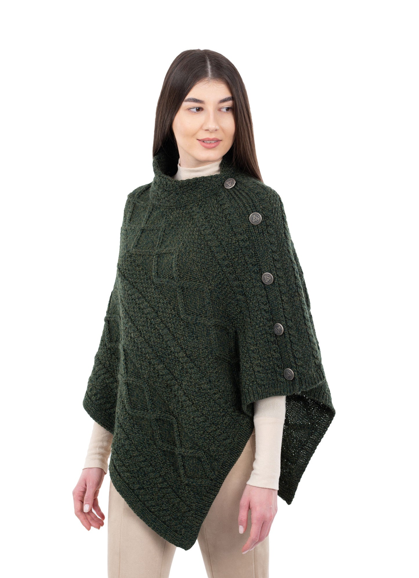 The Fiona Button Poncho