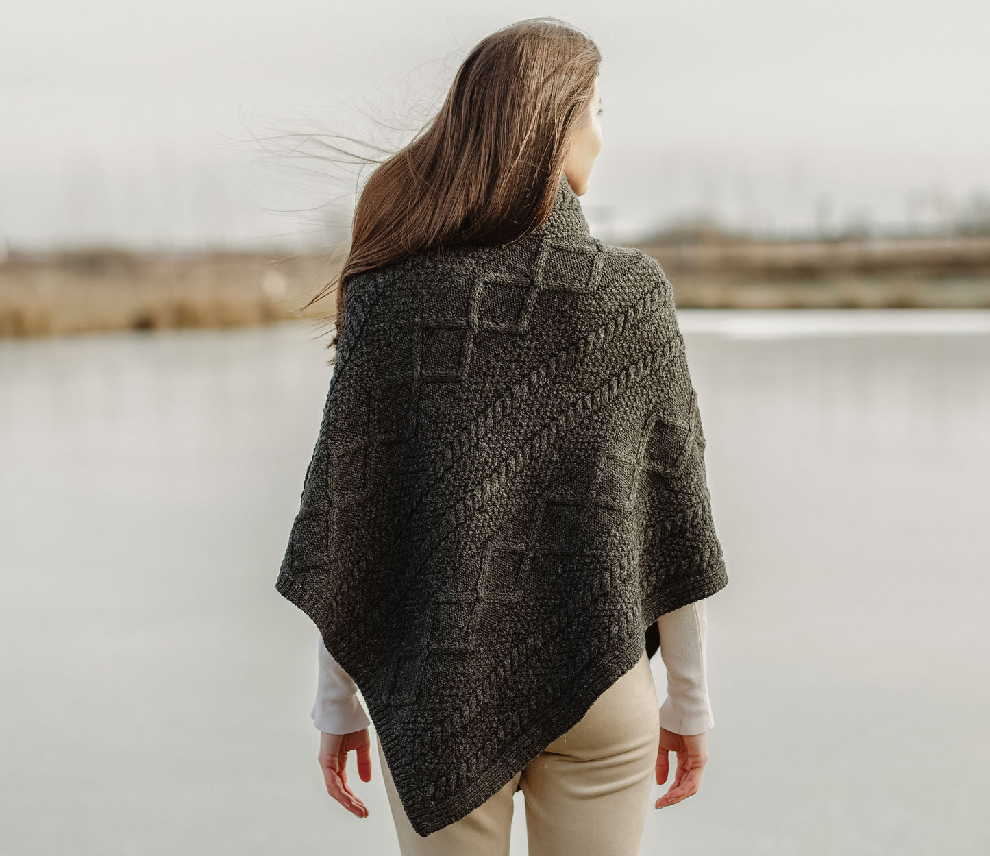 The Fiona Button Poncho