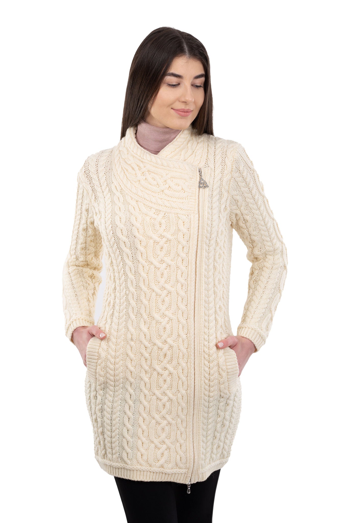 The Kathleen Side-Zip Sweater Coat