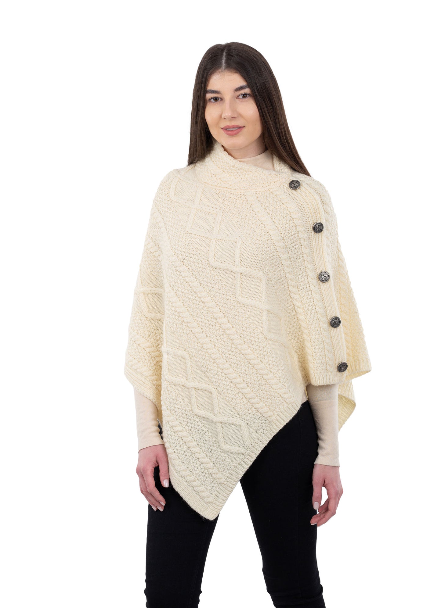 The Fiona Button Poncho