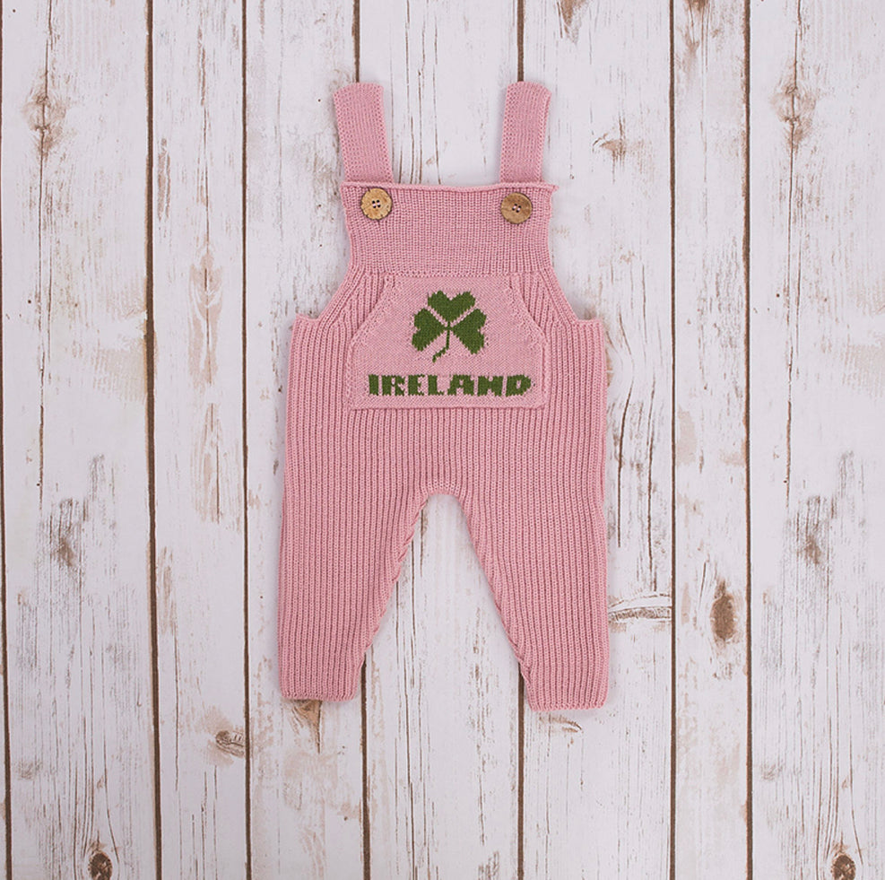 Shamrock Baby Knit Overalls