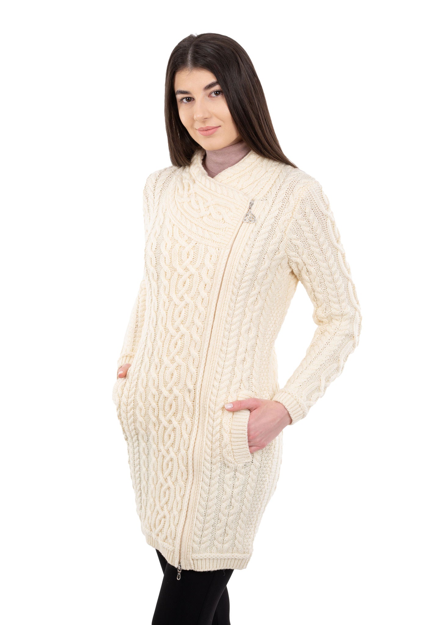 The Kathleen Side-Zip Sweater Coat