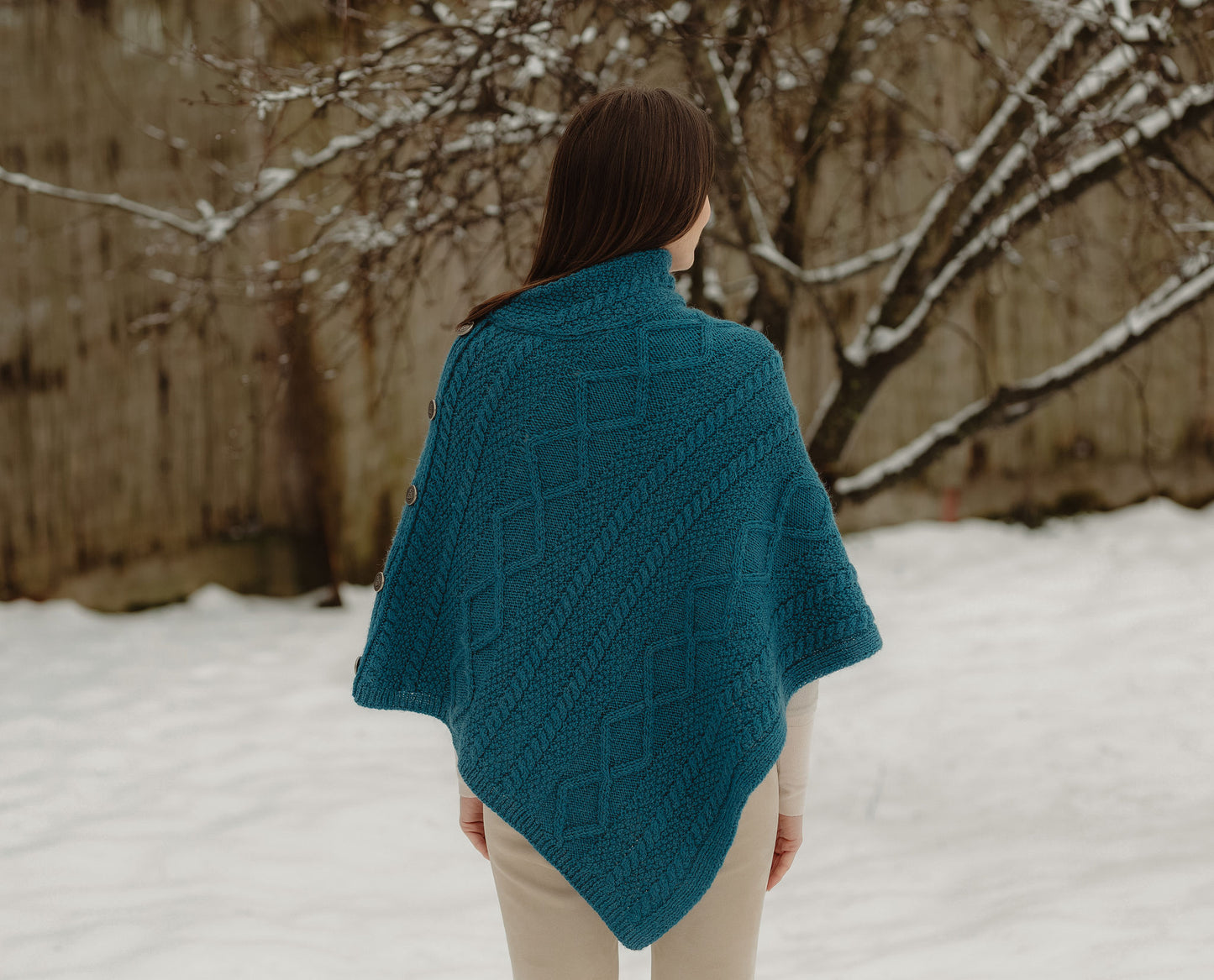 The Fiona Button Poncho
