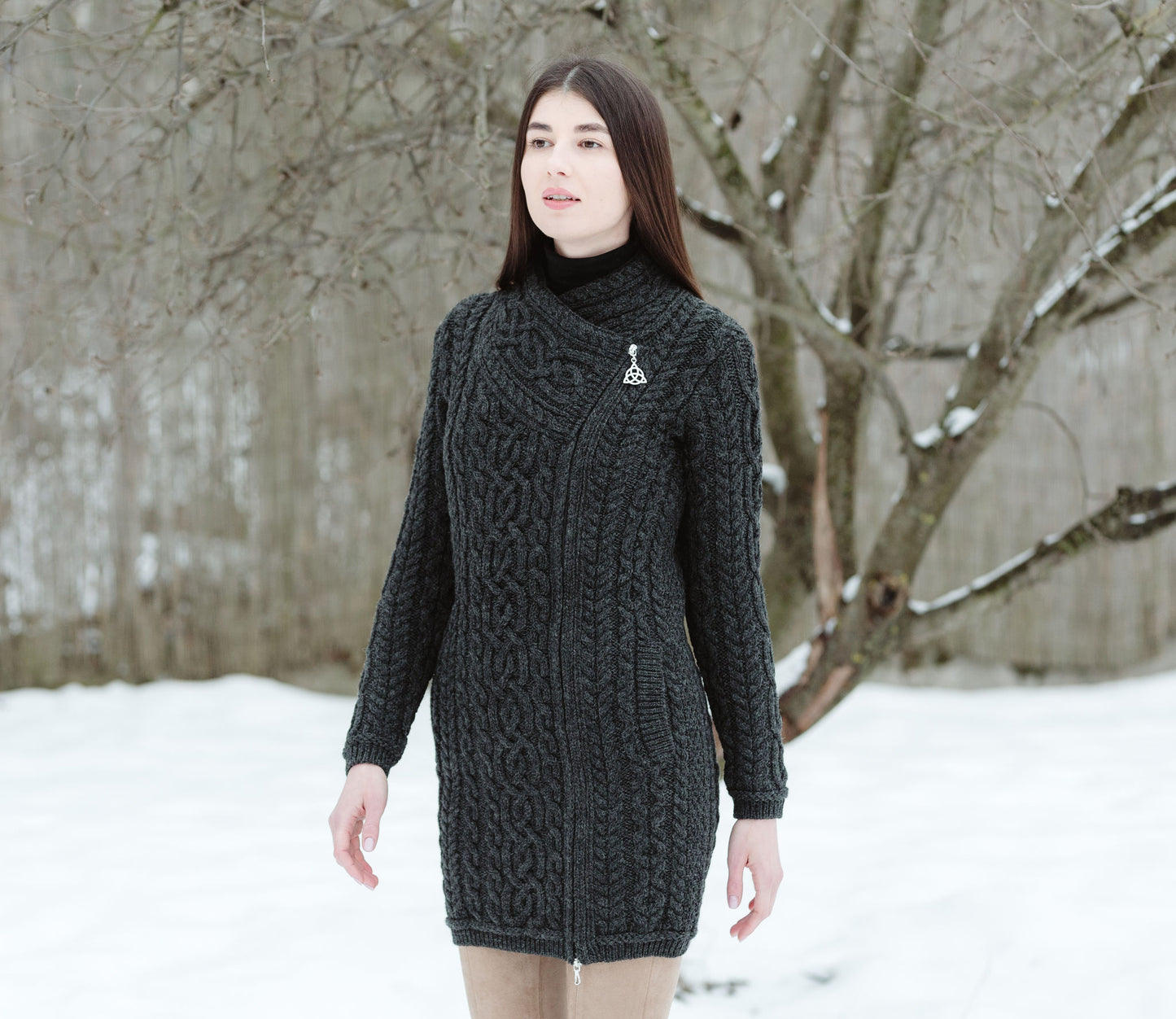 The Kathleen Side-Zip Sweater Coat