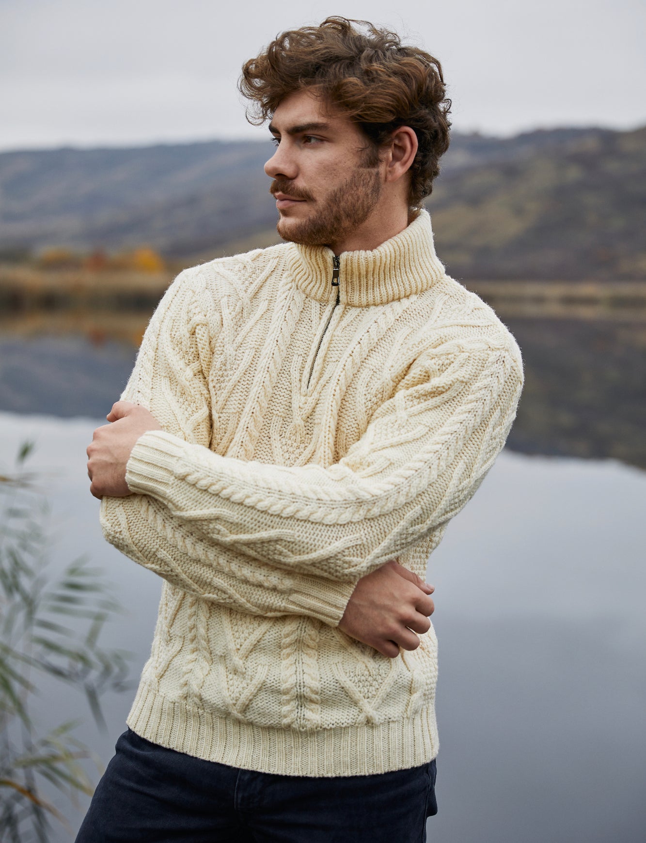 The Aidan Half-Zip Fisherman Sweater