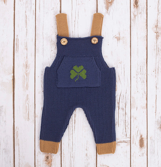 Shamrock Baby Knit Overalls