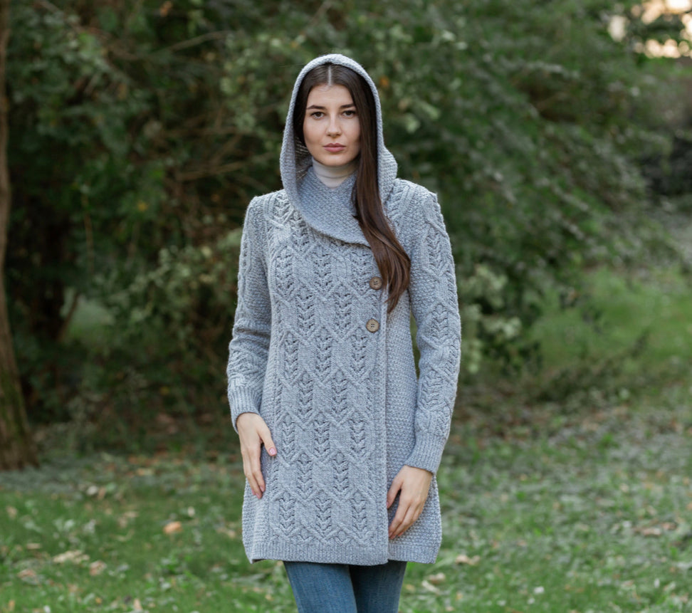 The Saoirse Leaf Coat – Aran Rose