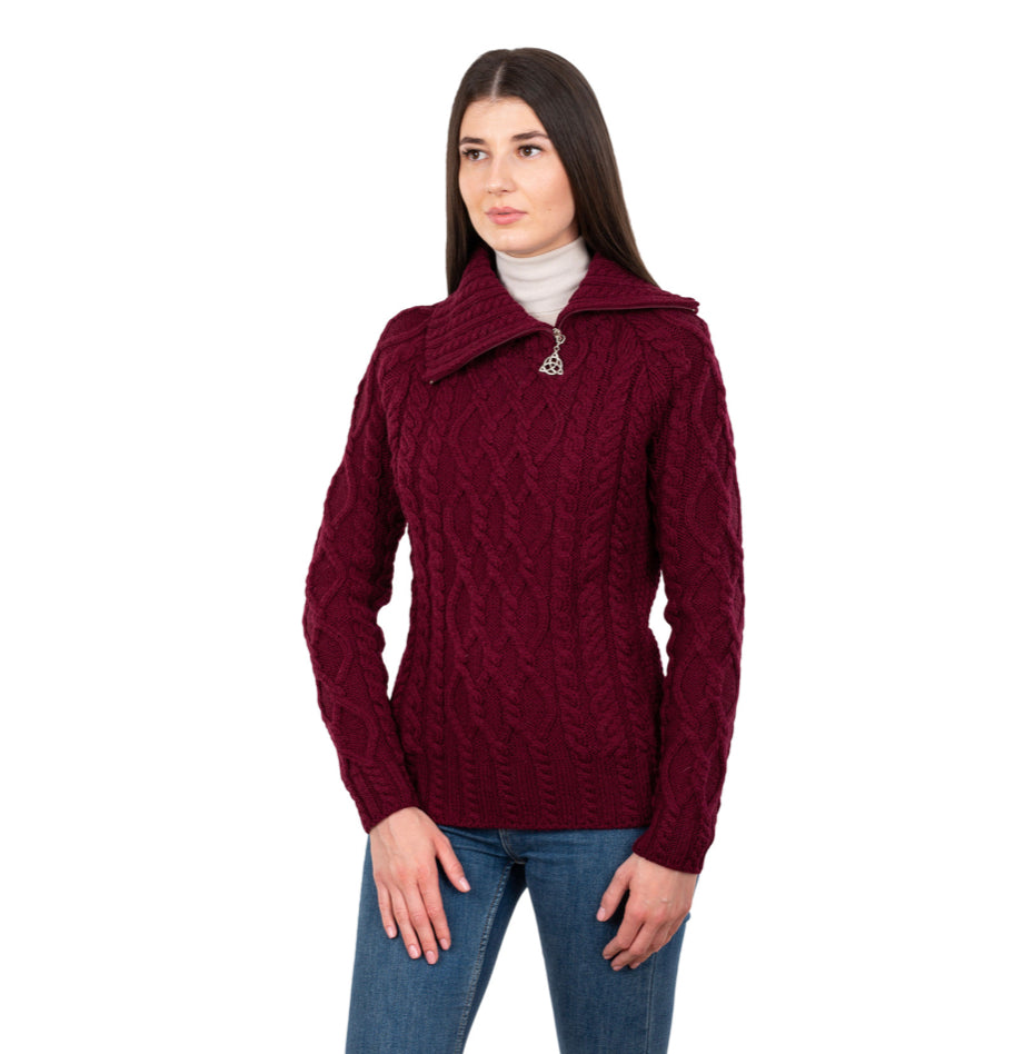 The Laoise Zip Neck Sweater