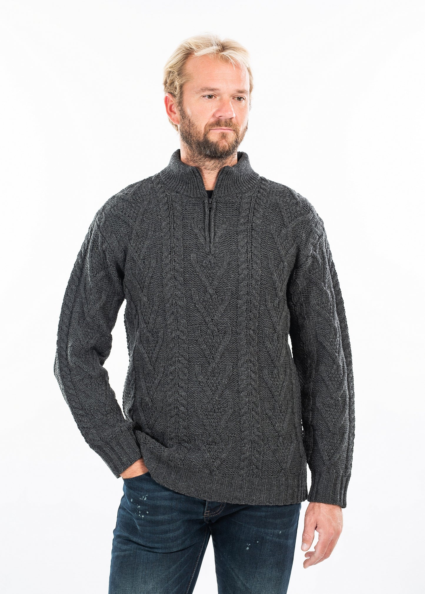 The Aidan Half-Zip Fisherman Sweater