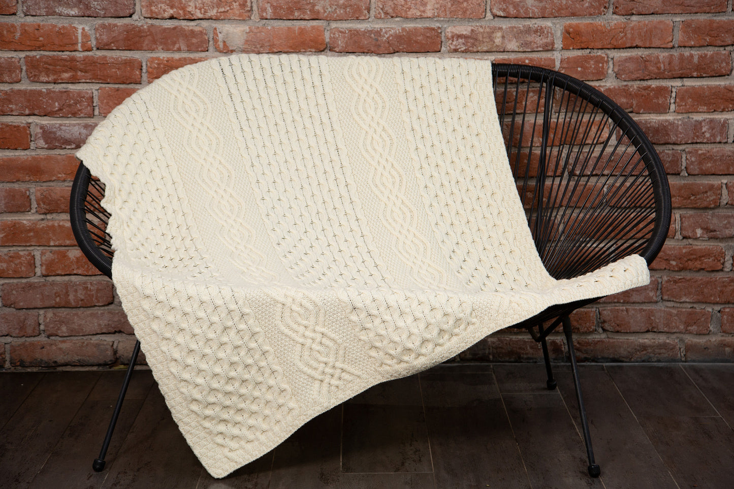 Irish Farmhouse Honeycomb Throw